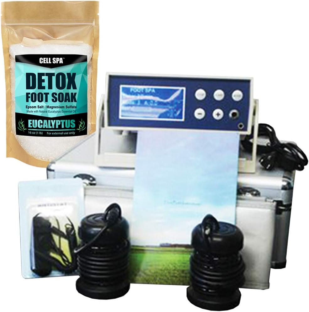 Cell Spa®, Digital LCD Display Detox Ion Ionic Aqua Foot Bath Spa Chi Cleanse Fir Belt - Twice Powerful