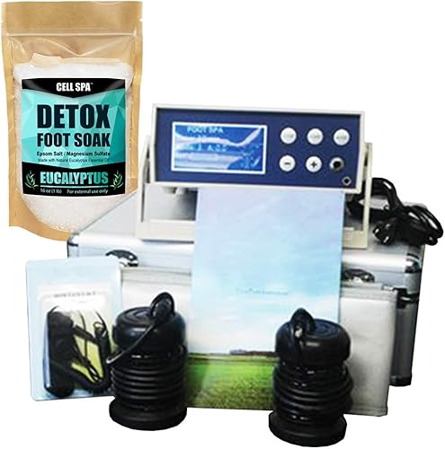 Pantalla LCD digital Detox Ion Ionic Aqua Foot Bath Spa Chi Cleanse Fir Belt (Eucalyptus)