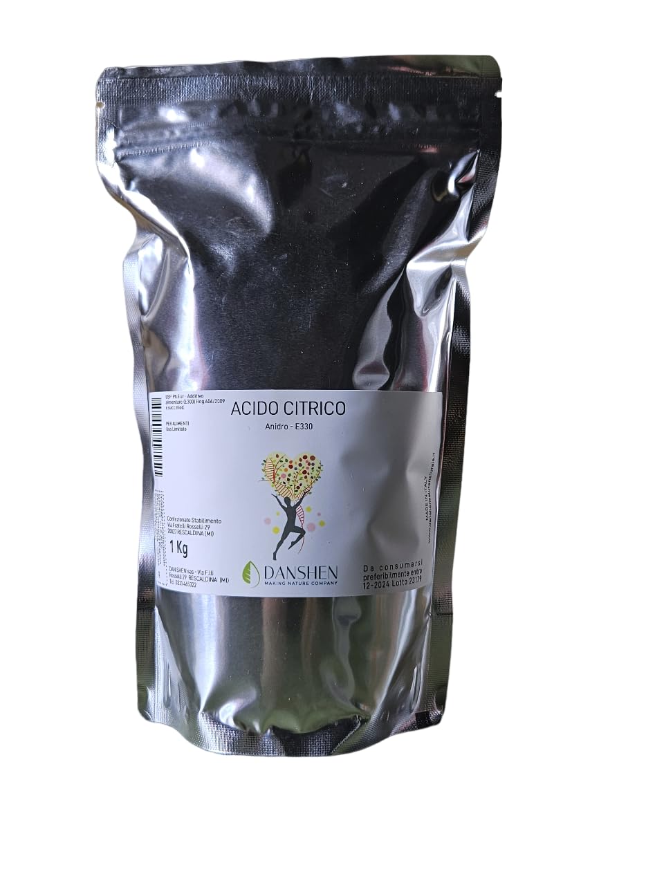 ACIDO CITRICO ANIDRO POLVERE (E330) 100% 4 SACCHETTI DA 1 KG TOTALE 4 KG