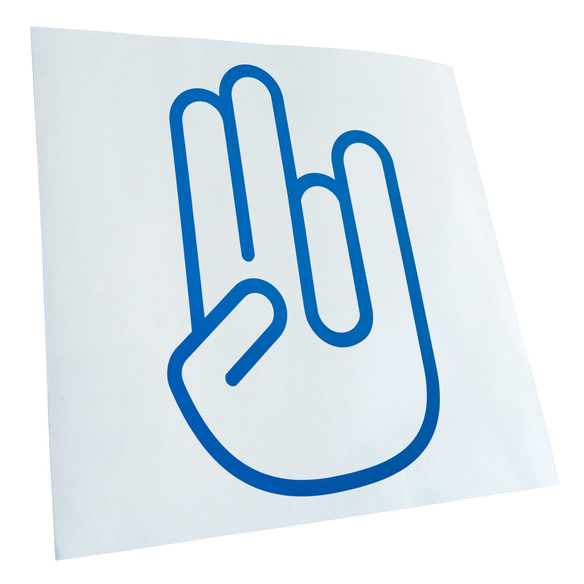 Kiwistar Autoaufkleber 'The Shocker Hand' - Gelber Sticker 50x31cm Für Heckscheibe