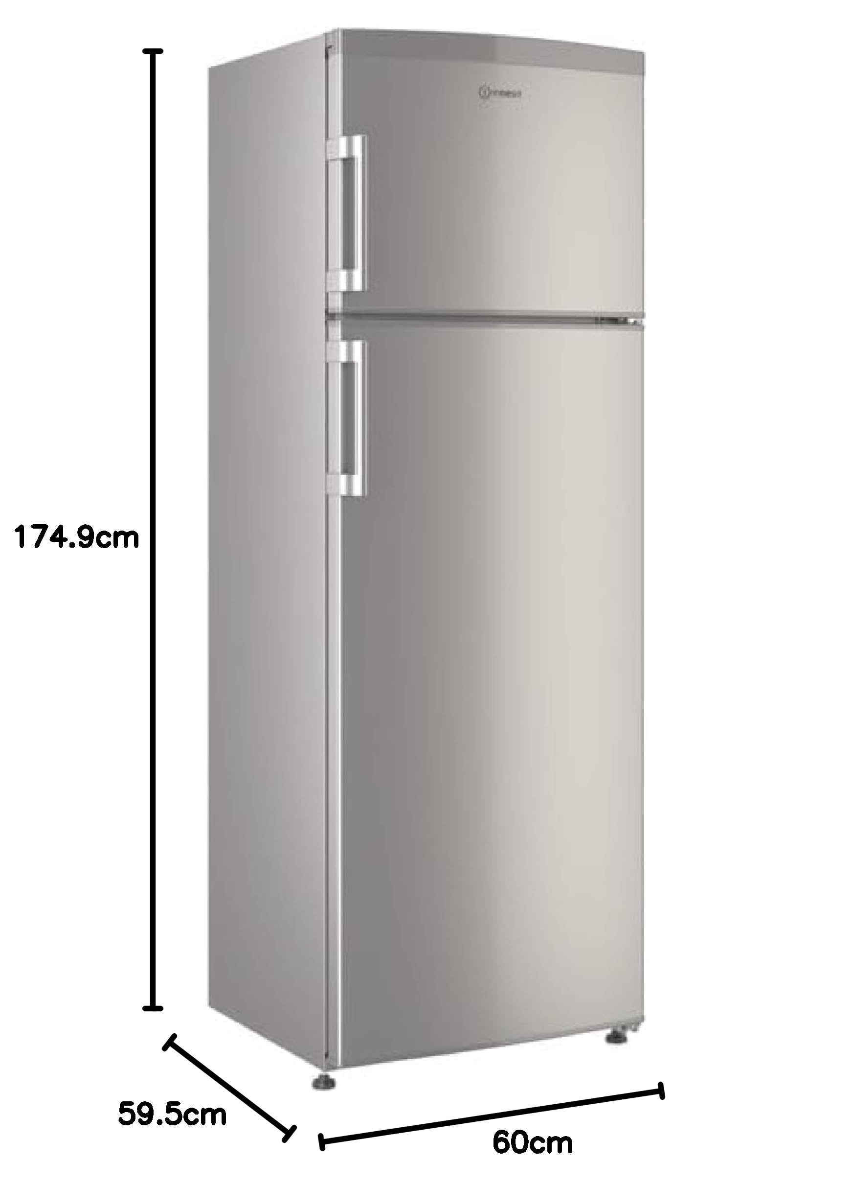 Indesit Frigorifero Doppia Porta a Libera Installazione IT60 732 S, Larghezza 60 cm, Altezza 174.9 cm, Profondità 59.5 cm, Classe Energetica A+
