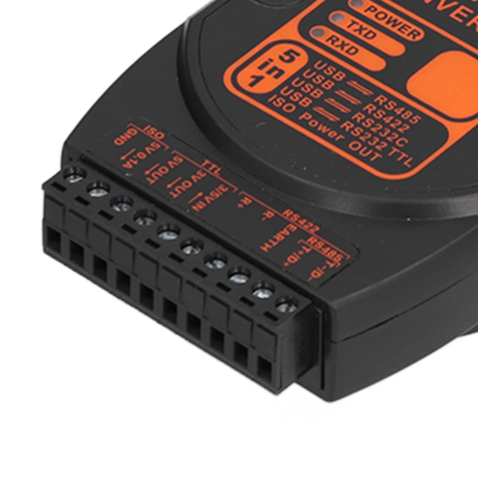 Cocoarm Adapter USB na Przemysłowy Konwerter USB na z izolacją 5 w 1 422 232 TTL ABS Obudowa Trudnopalna dla Użytkowników Automatyki PLC ((Szybkość komunikacji 3Mbt))