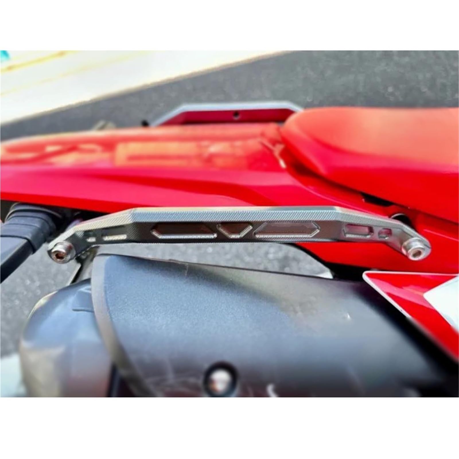 Maniglia posteriore Per HONDA CRF 250 Per Rally MD47 2021 2022 2023 Corrimano Passeggero Posteriore Per Motocicletta Staffa Di Coda Maniglia Bracciolo Accessori Ispessiti(Black)