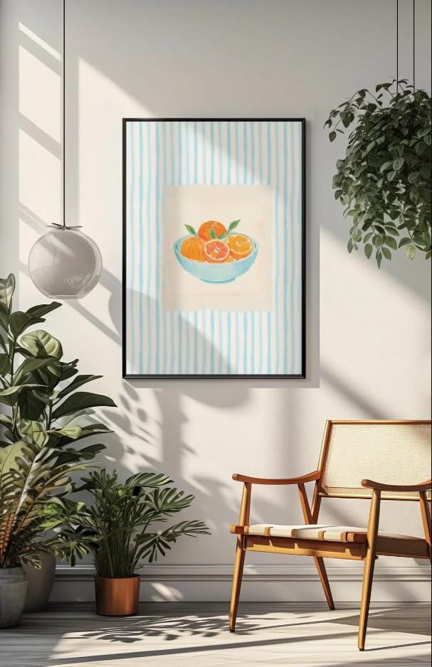 Naturaleza muerta con cítricos mural de acuarela para iluminar tu salón comedor moderno 4