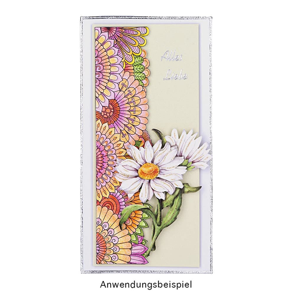 Ideen mit Herz Juego de tarjetas plegables en blanco | Tarjetas plegables con sobre | 50 tarjetas y 50 sobres | Tarjetas para diseñar tú mismo (Tamaño de la tarjeta 10,5 x 21 cm | DIN largo)