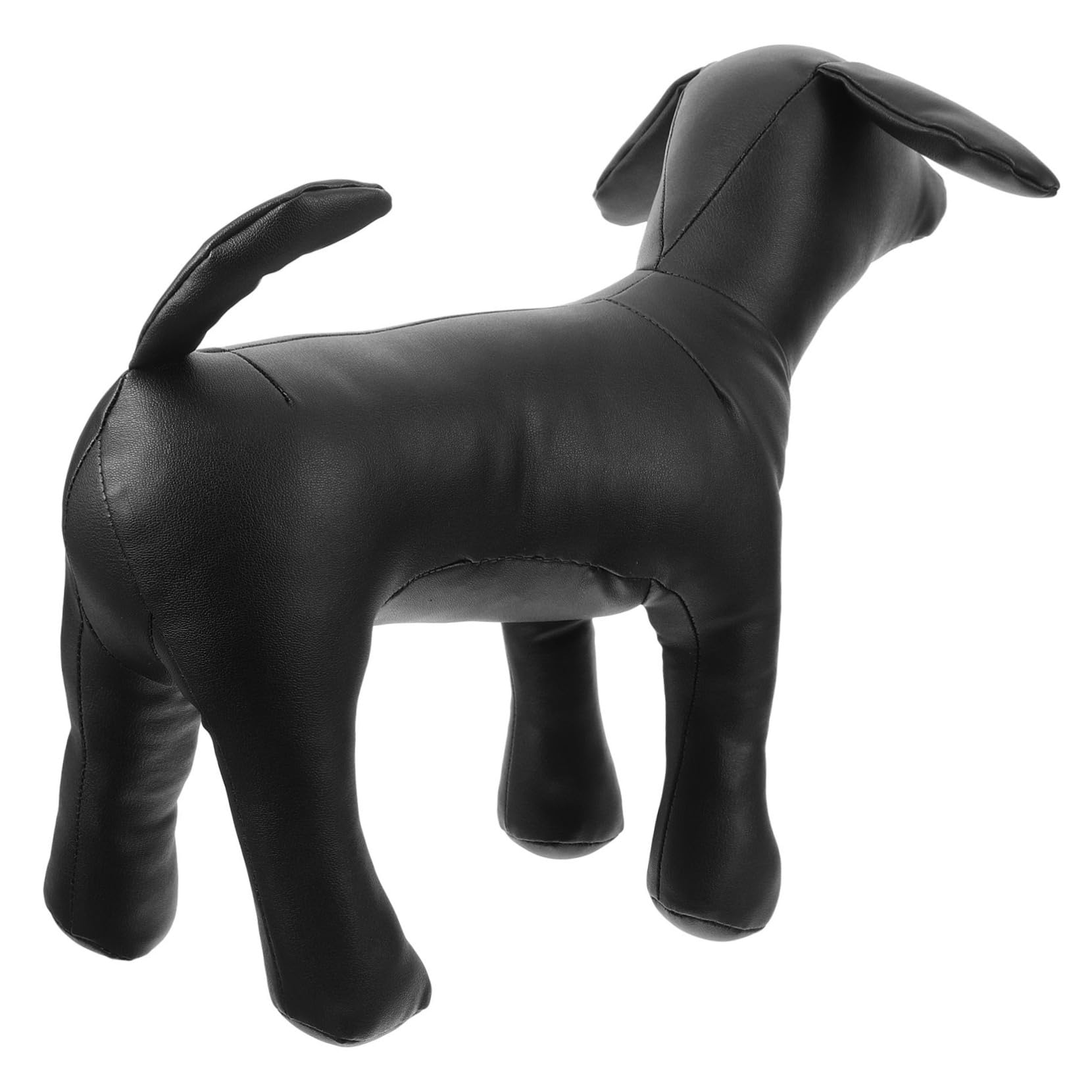 Mannequin de Chien en Cuir PU Noir pour Vêtements d'animaux, Modèle Polyvalent et Facile à Nettoyer, pour Présentation et Exposition de Produits Canins