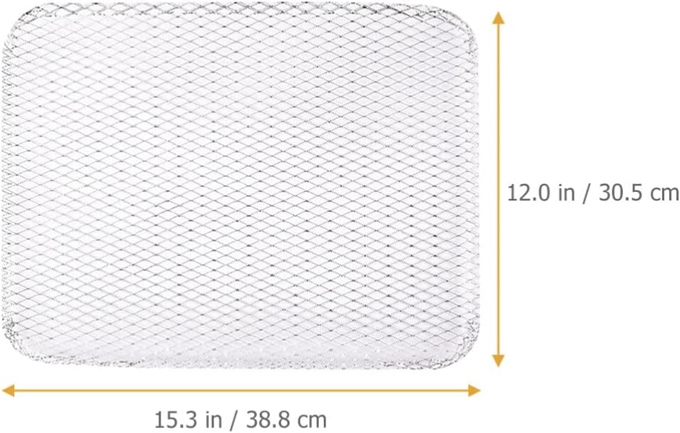 Kichvoe 20pcs Disposable BBQ Grill Topper 15X12 Inch Non-Stick Outdoor Aluminum Mesh Mat for Outdoor Cooking Camping Picnics Grilling Liners