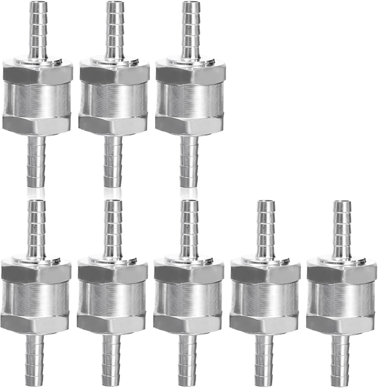 1-Way Check Valve 6/8/10/12MM Aluminium Alloy Non Return Check Valve(4pcs 10mm)