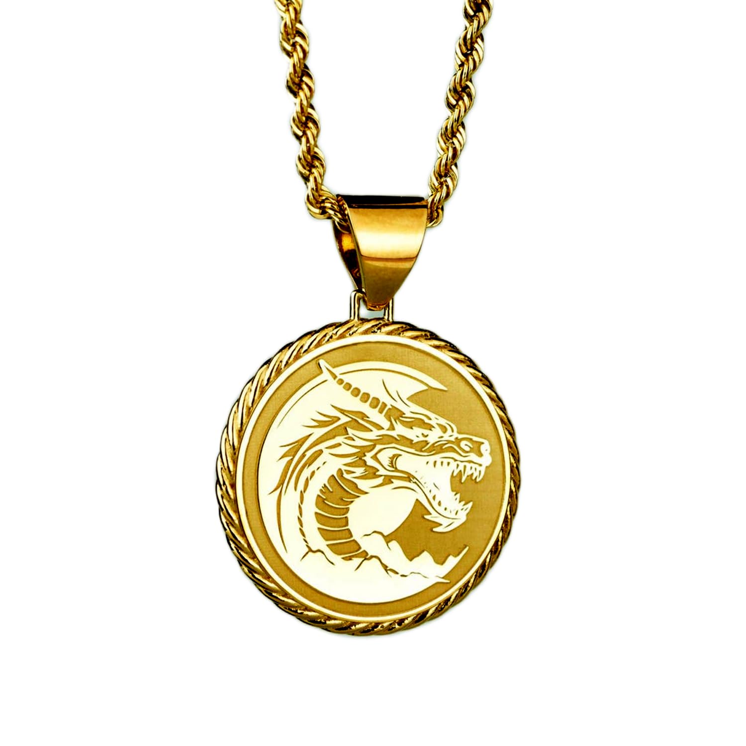 Collier chaîne corde 45,7 cm avec pendentif dragon pour offrir - 4