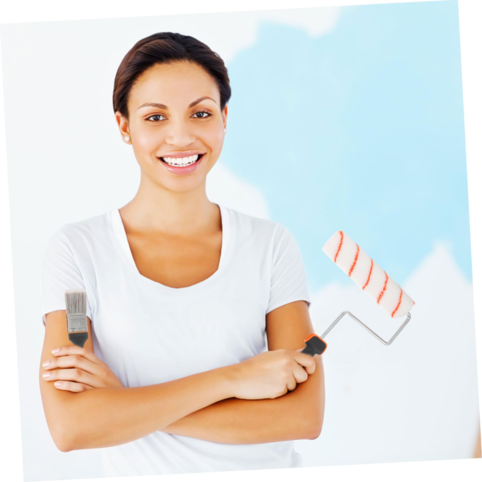 Set di 8 rulli da pittura con pennelli e accessori per aree ampie e strette - t per pittura murale e progetti fai da te