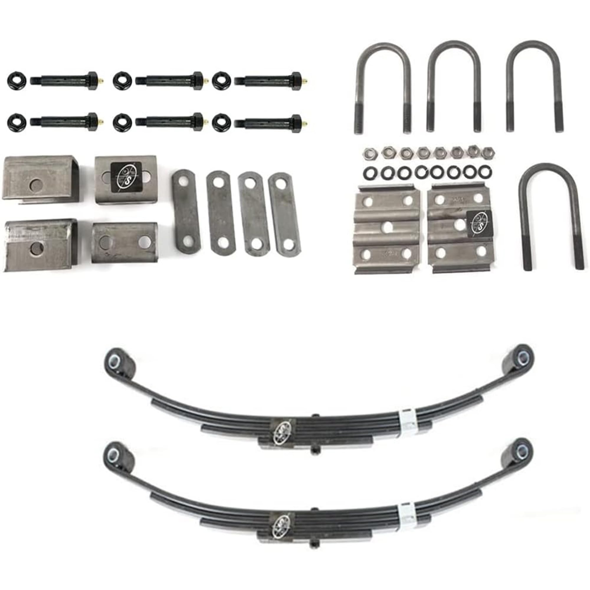 SOUTHWEST WHEEL USA Made Greaseable Heavy Duty 3,500 lbs. Trailer Axle Suspension Kit Incl. Leaf Springs, Hanger & U-Bolt kit