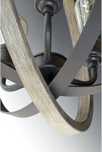 Miniatura 5 de Progress Lighting P500093-143 Conestee - Colgante de tres luces, color negro