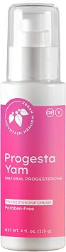 Mountain Meadow Herbs Progesta-Yam Cream Bioidentical Progesterone from Wild Yam Menopause & Perimenopause Hormone Support Physician Developed, 3rd Party Tested, Non-GMO, 4oz