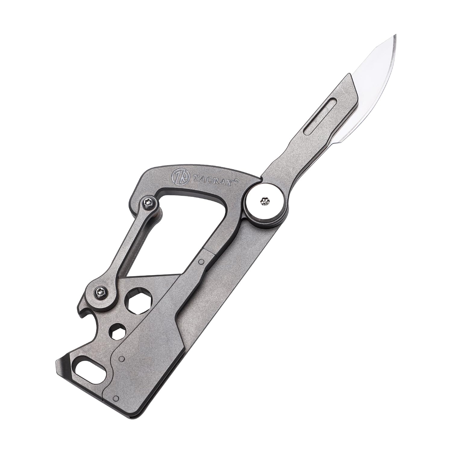 Amazon.co.jp: TACRAY Titanium Carabiner Keychain Clip with