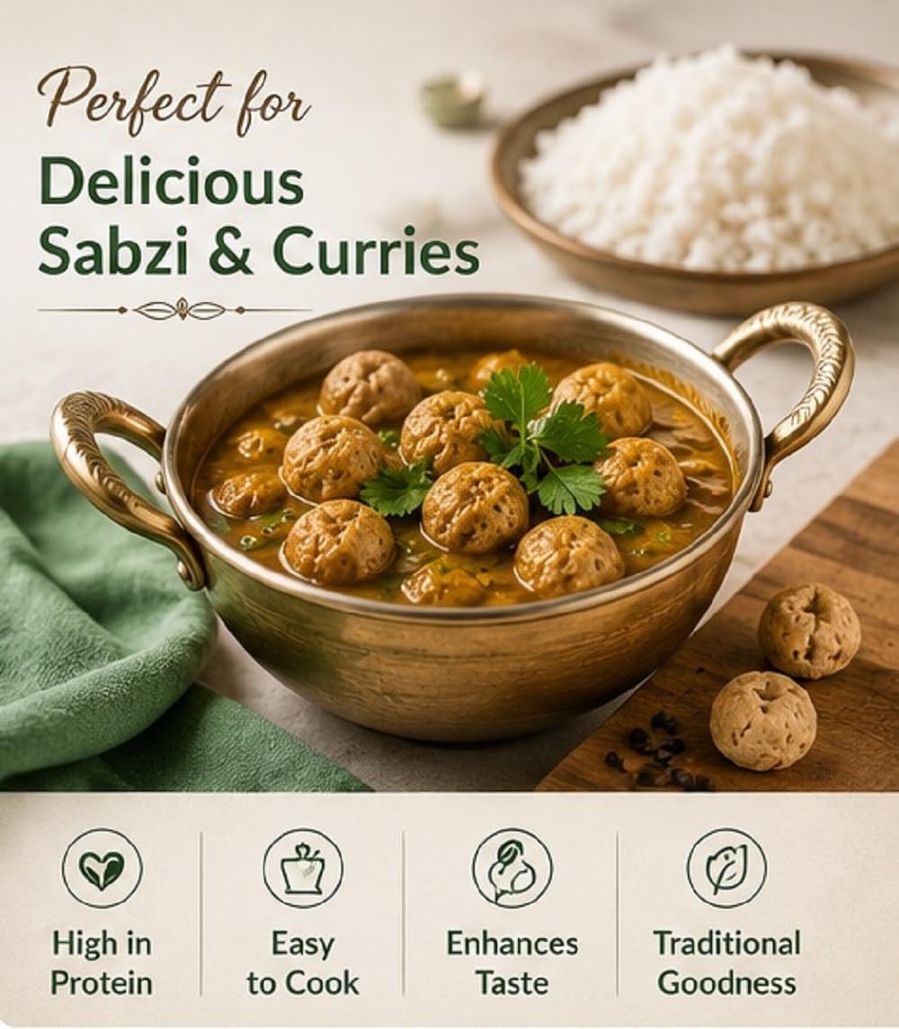 SAI SUNAINA Odisha Urad Dal Badi 200g, Traditional Sun-Dried Badi & Urad Dal Wadi, Lentil Nuggets for Sabzi, Curry & Odia Recipes, Indian Cooking Ingredient 3