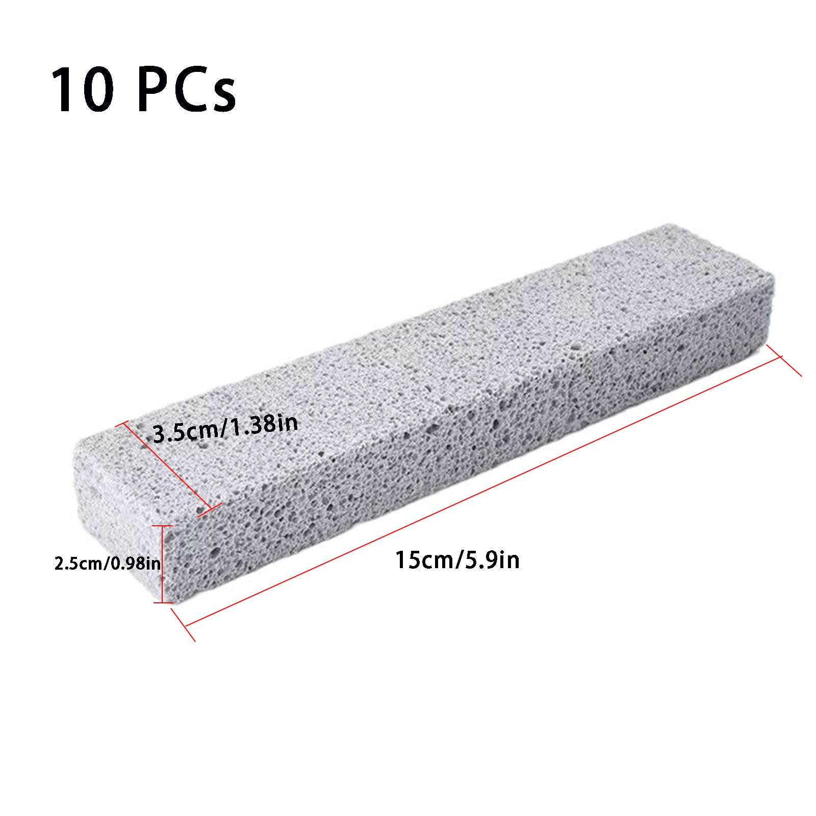 Pietra Pomice per WC, Pietra Pomice Pulizia, Cleaning Block WC, per La Pulizia di WC, Lavelli di Cucina, Piscine, Pareti Piastrellate, Griglie per Barbecue, 10 Pezzi, 15 x 3.5 x 2.5cm
