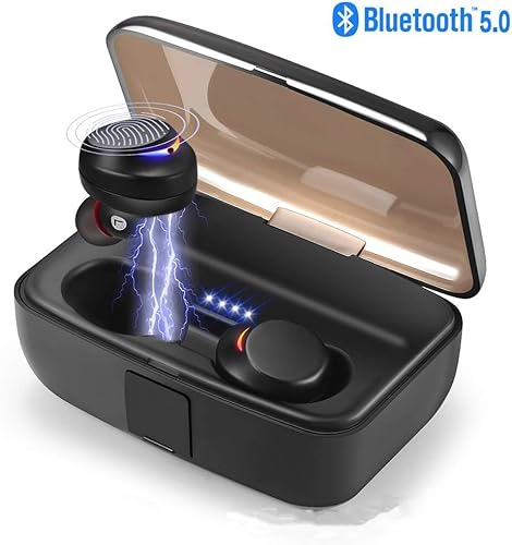 Rsiosle Auricolari Bluetooth 5 0 Senza Fili Touch Control IPX7 Impermeabile con Microfono Doppio TWS Sport Auricolare Hi-Fi Portatile con Cuffie Cuffie con Custodia Ricarica 3000mAh Rsiosle Auricolari Bluetooth 5 0 Senza Fili Touch Control IPX7 Impermeabile con Microfono Doppio TWS Sport Auricolare Hi-Fi Portatile con Cuffie Cuffie con Custodia Ricarica 3000mAh