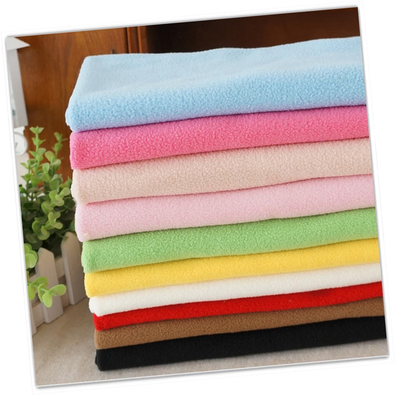 BESTonZON 10 Piezas Cruz de Tela Cuadrados de Lana para Coser Tela Hecha a Mano Bricolaje Tela para tapizar Costura de Tela de Lana Tela de Retazos de Colores Vistoso la fábrica Paño Bufanda