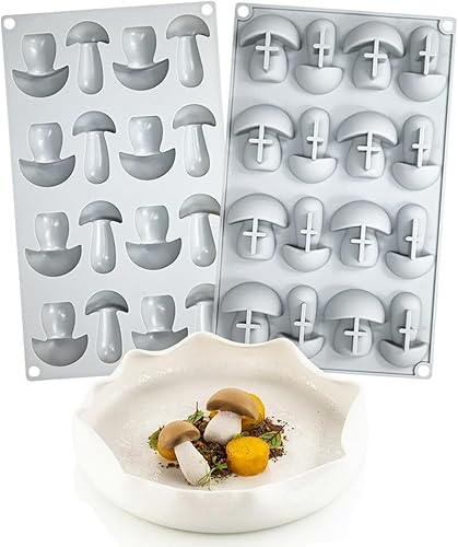 Miniatura 9 de Molde de silicona para chocolates y hongos, molde de silicona para postres, para galletas, postres, mousse, molde de fondant, para niños, fiesta de