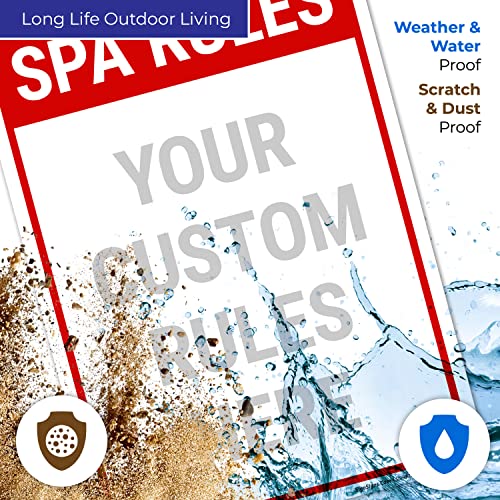Señal personalizada para piscina y spa 10x14 pulgadas miniatura 5