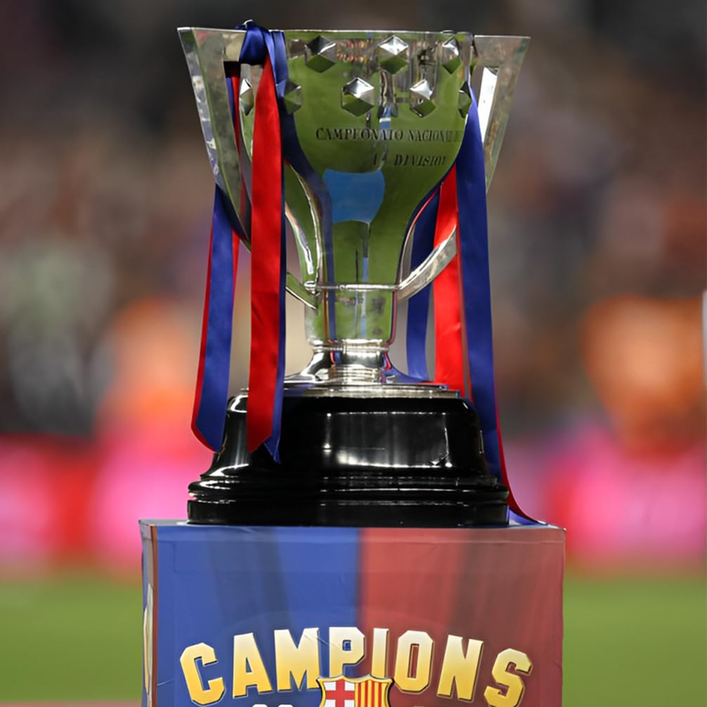 Trofeo De Campeones De Fútbol De España De Plata Trofeos De La Liga del Club De Fútbol Fans Coleccionables Recuerdos Oficina Decoraciones para El Hogar Adornos Regalos De Cumpleaños,15cm