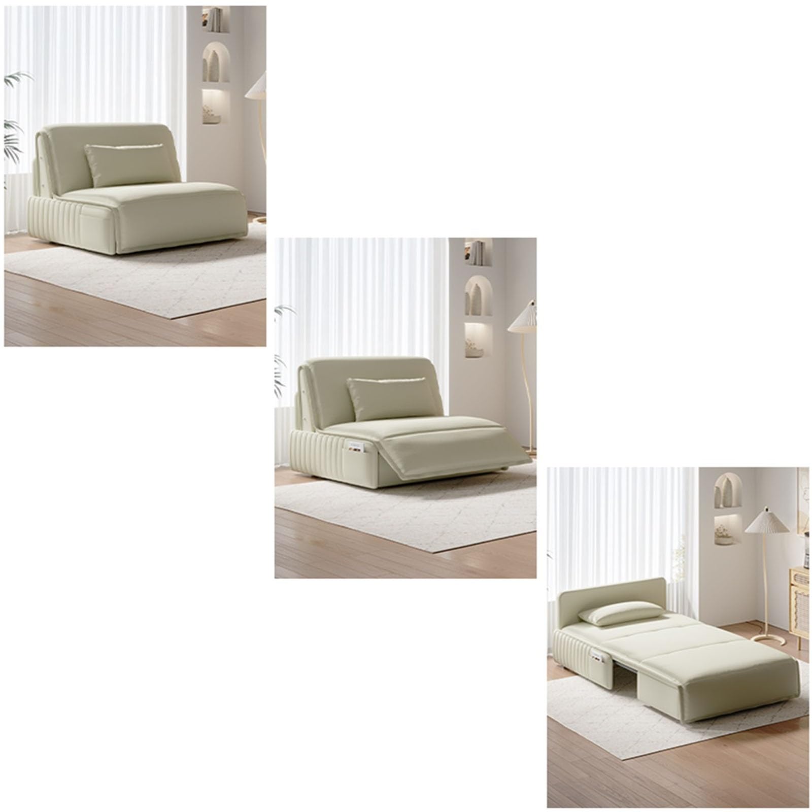 Divano letto pieghevole Divano letto pieghevole multifunzionale, comoda poltrona da soggiorno con schienale regolabile(110cm)