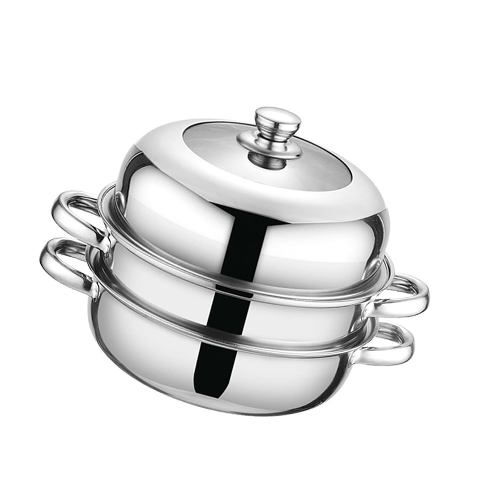 LUCKGONI Nonrust Steel Double Layer Steamer Pots Sturdy Multiple Layer Cookware For Family Meals And Holiday Cooking
