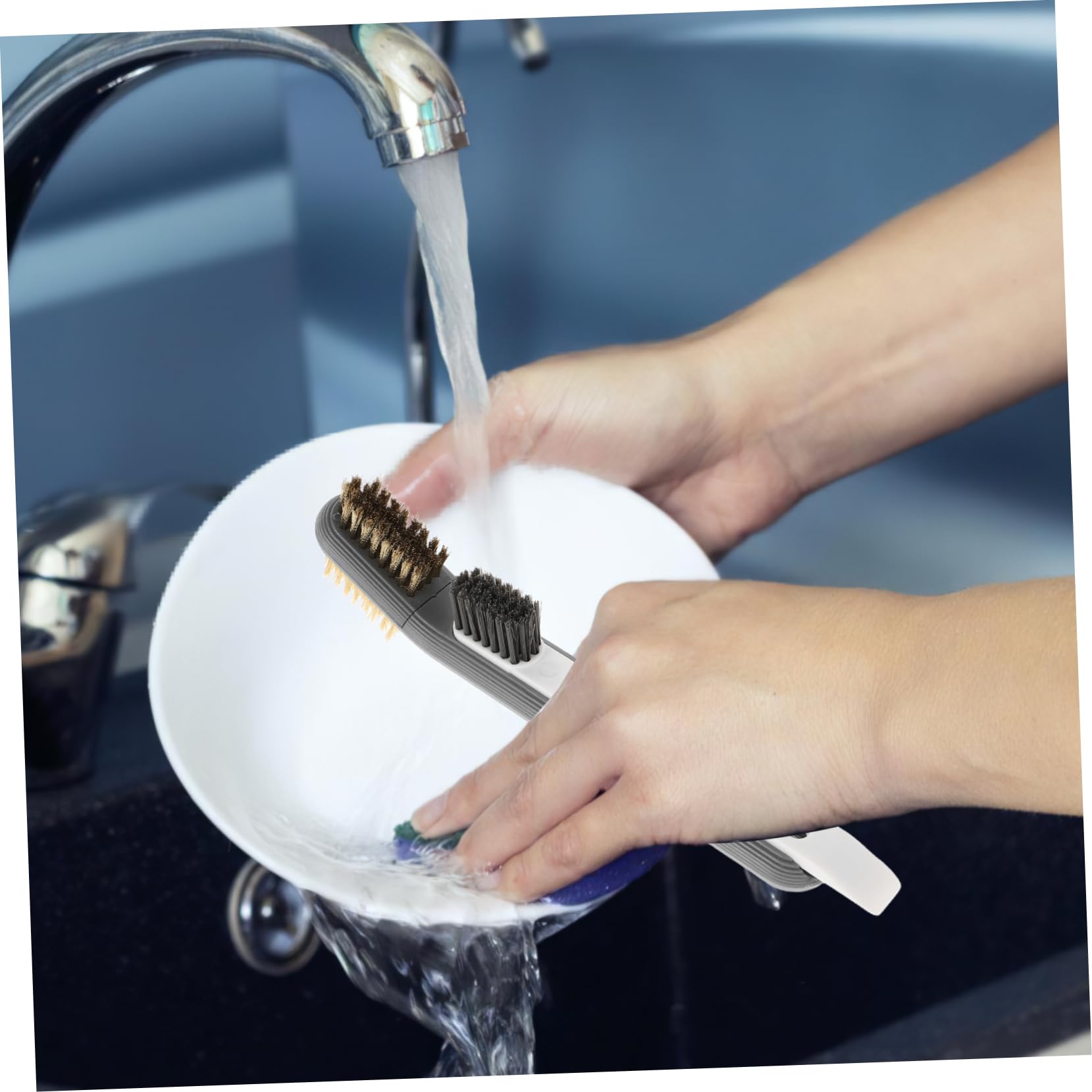 Levemolo Rotatable Stove Brush Kitchen Brass Wire Stainless Steel Scrubber for Stove Grate Cleaning