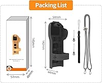 Vista 9 de Osmo Pocket 3 - Funda protectora con cordón, tapa de almacenamiento magnética para filtros y lente gran angular, cardán abatible y protector de Azul