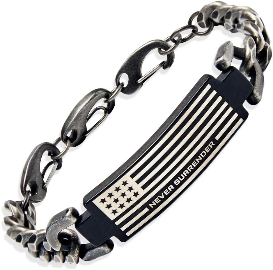 Hero Company Cuban Link Stainless Steel Bracelet for Men