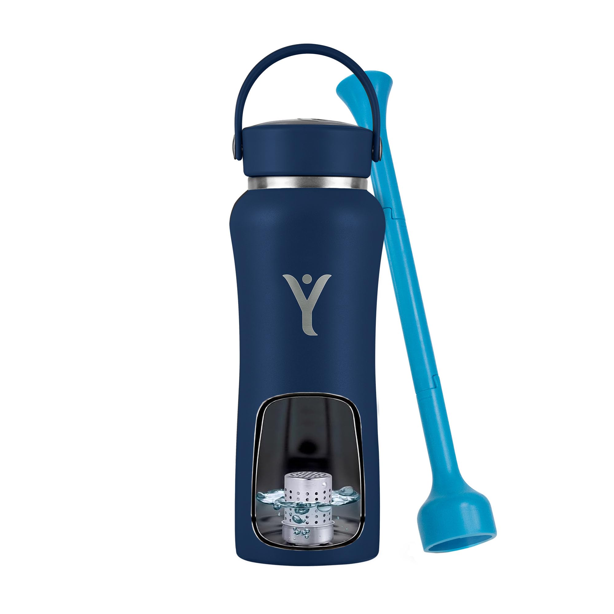 DYLN Hydrogen Water Bottle | Create Hydrating Alkaline Hydrogen-Rich Water Up to 9 pH | Vacuum Insulated Stainless Steel Water Bottle | Keeps Water Cold for 24 Hours