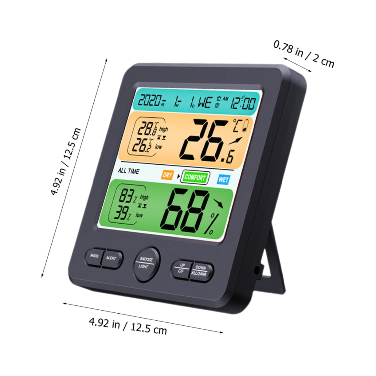 SUPVOX Termometro Digitale Misuratore Di Umidità Interna Per Casa e Ufficio Display Ampio e Leggibile Per Cameretta Soggiorno Cucina Asilo
