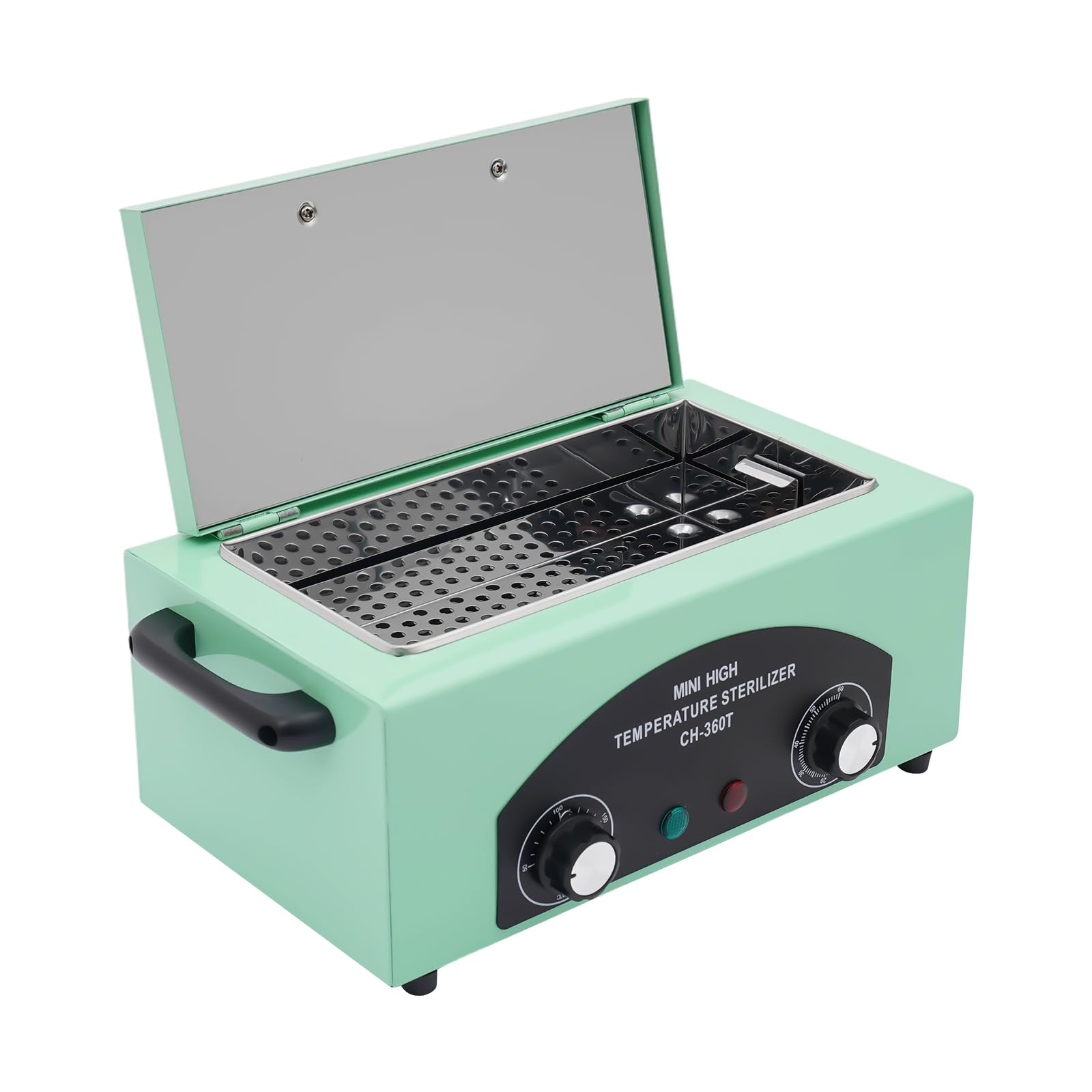 Sterylizator gorącym powietrzem 300 W, 50-220°C, regulacja temperatury, sterylizator z timerem, 0-60 minut, narzędzie do paznokci, sterylizator na sucho do studia paznokci, 34 x 18 x 15 cm,