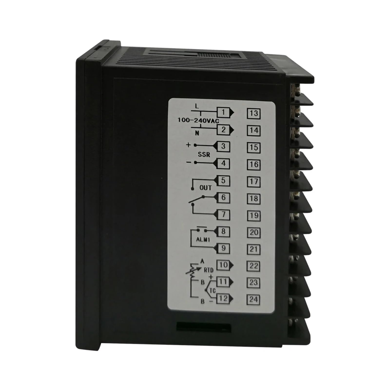 Controlador de temperatura digital Pid Temperatura máxima de ajuste 1372 grados Celsius + disipador de calor + termopar K 2M + SSR máx. 40 A(HD401)