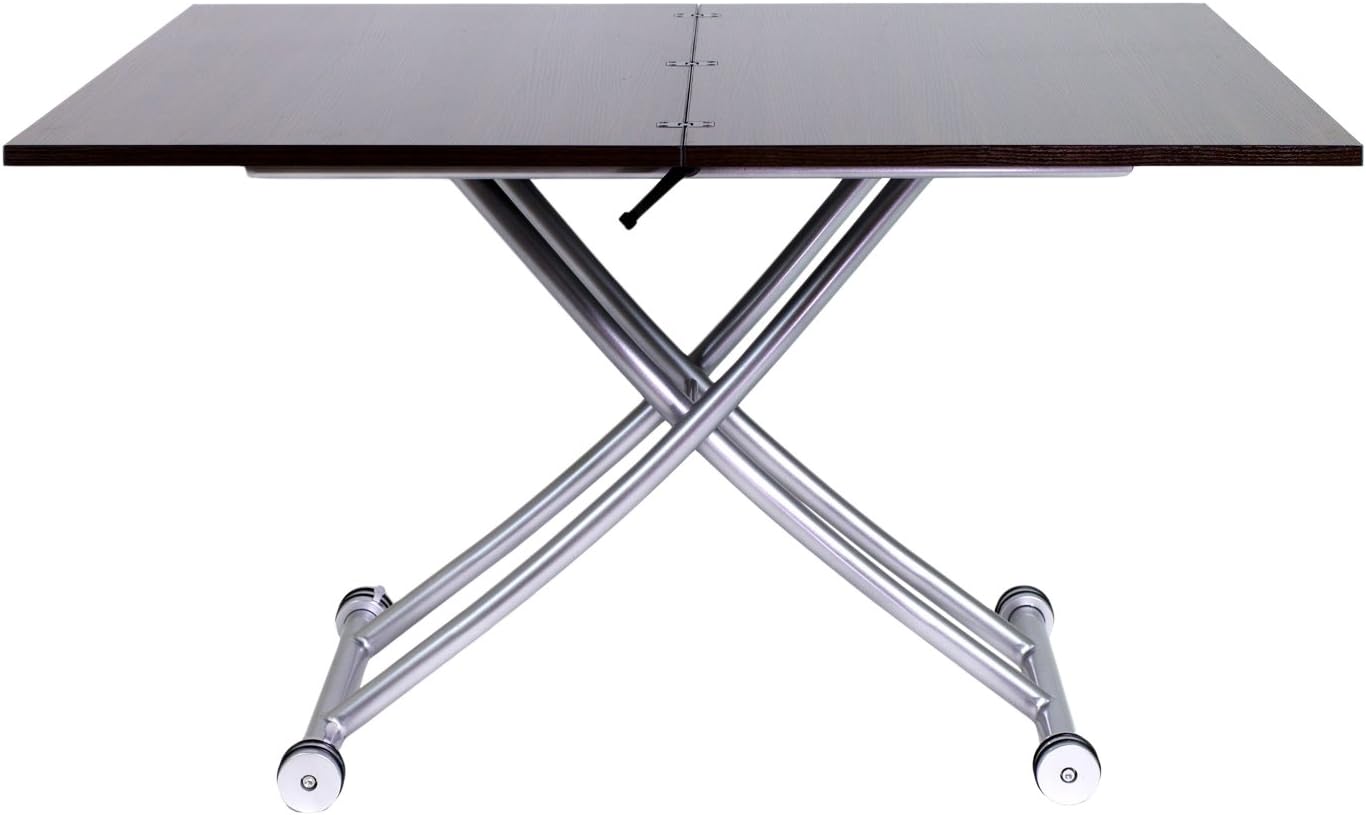 SpaceMaster Transforming X Coffee and Dining Table 2.0 in Walnut Finish