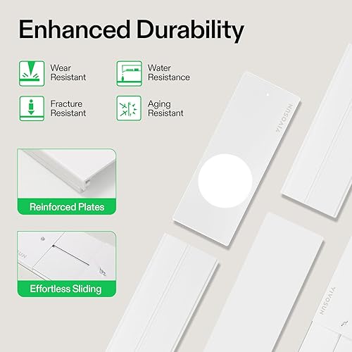 Vista 3 de VIVOSUN Kit de ventilación portátil de puerta corredera de CA, longitud ajustable de 16.9"/21.2"-88.6", se adapta a mangueras de escape de 5.1