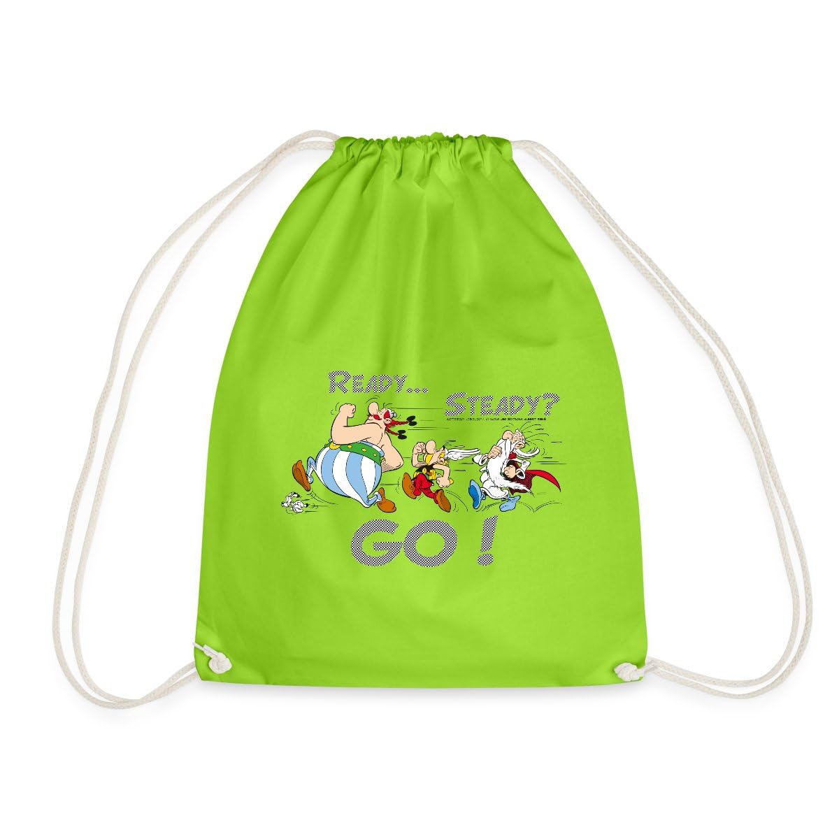 Spreadshirt Asterix & Obelix Ready Steady Go Drawstring Bag