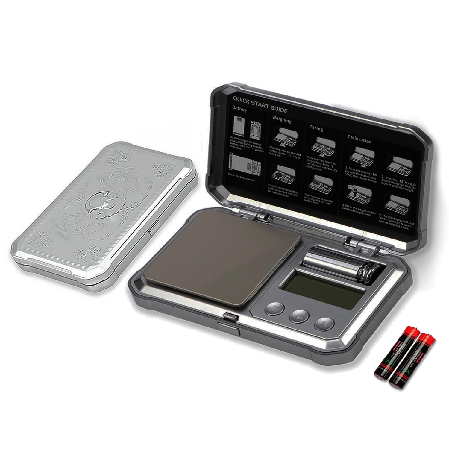 UNIWEIGH Gram Scale Digital Pocket Scale,300g Precision Mini Jewelry Scales,Portable Small Gram Scale with LCD Backlit Display,0.01g Precision,Tare Function,Calibration Weight,for Jewelry, Food,Coffee