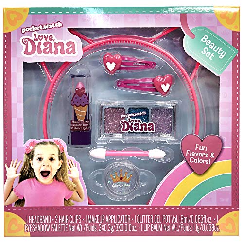 Love, Diana Kit de beauté avec Jouets de Maquillage et Accessoires de Coiffure, 918828.006, Rose