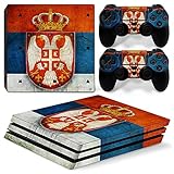 sunny deerskin sony playstation 4 slim  Sony PS4 Playstation 4 Pro Skin Design Foils Pegatina Set - Serbia Motivo