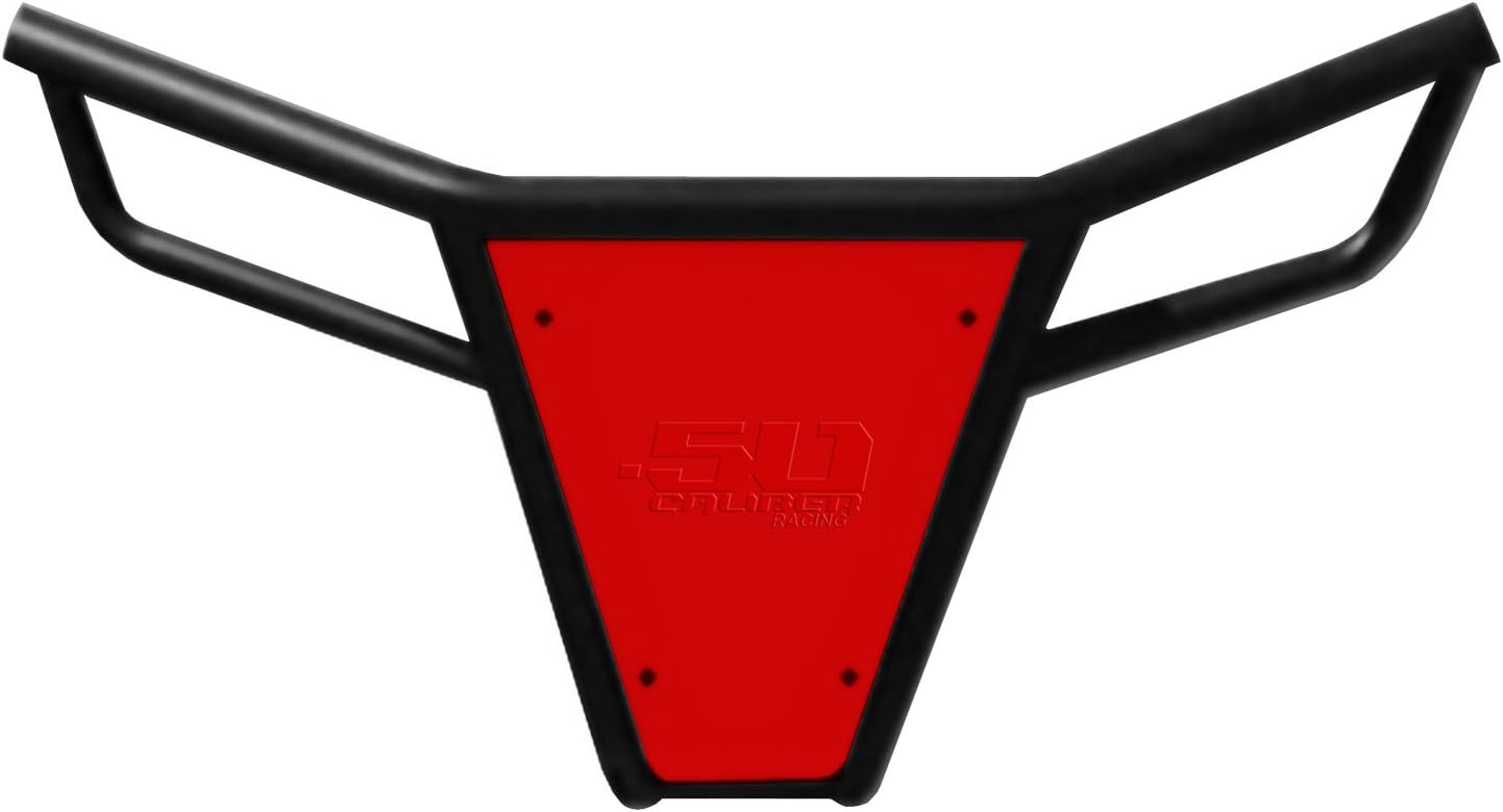 50 Caliber Racing Black & Red Front Bumper Fits Polaris RZR 570 800 S XP 900 Models