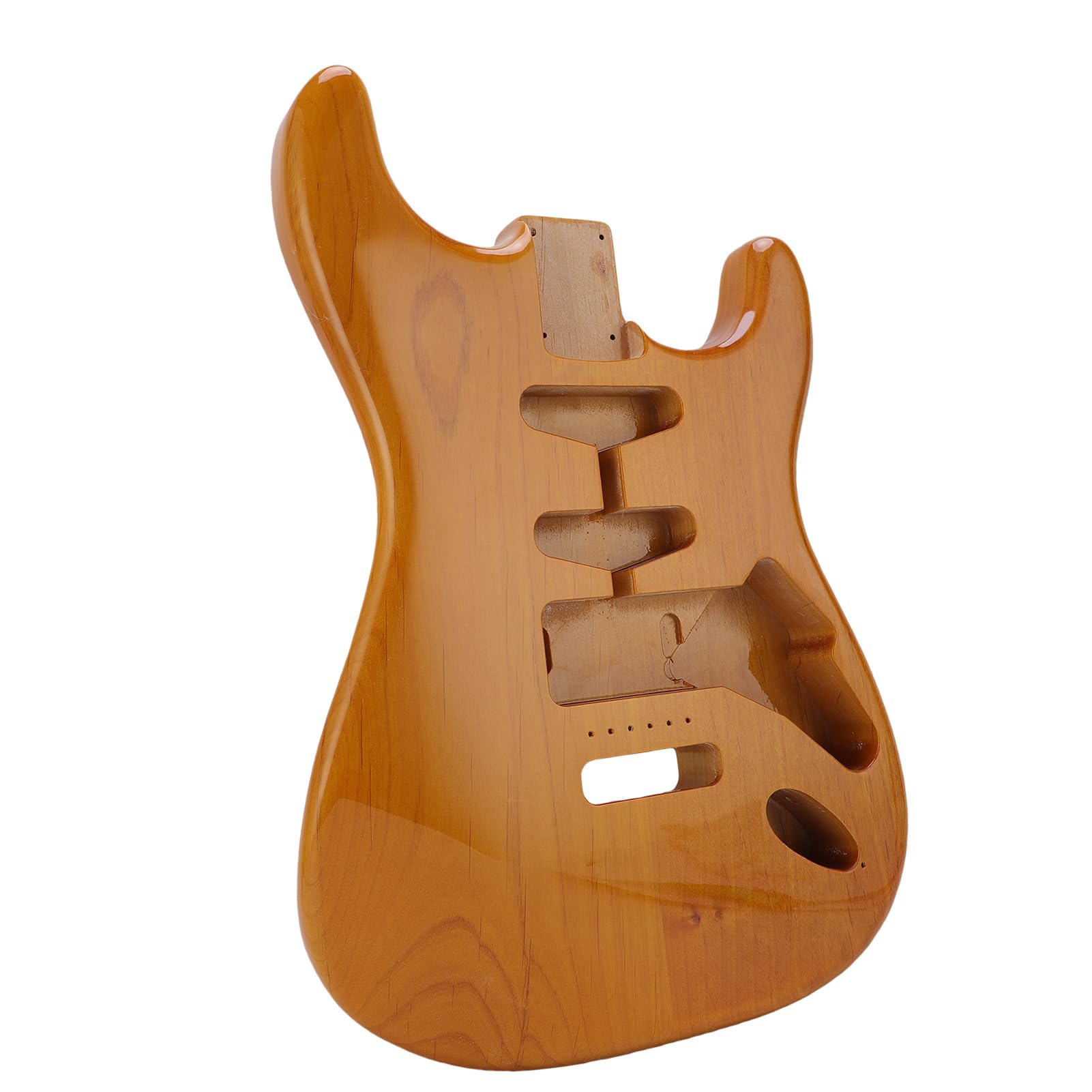 RiToEasysports Cuerpo Guitarra Eléctrica Estilo ST, Madera Álamo Maciza Preperforado con Pastilla SSH y Puente Trémolo, Actualización Bricolaje para Diestros Músicos y Constructores