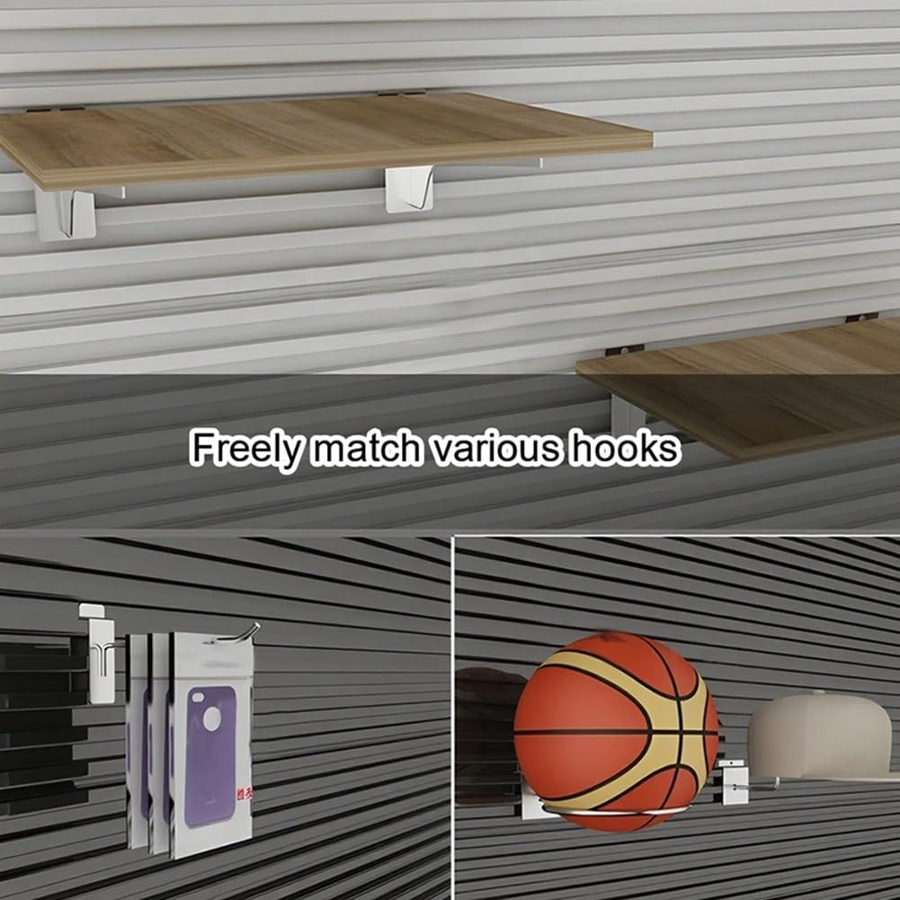 Panele ścienne ze stopu aluminium, czarny organizer garażowy do przechowywania i ekspozycji, montowany na ścianie, stojak rowerowy, 10 szt. (100 x 15,5 cm), idealny do drabin, narzędzi i sprzętu