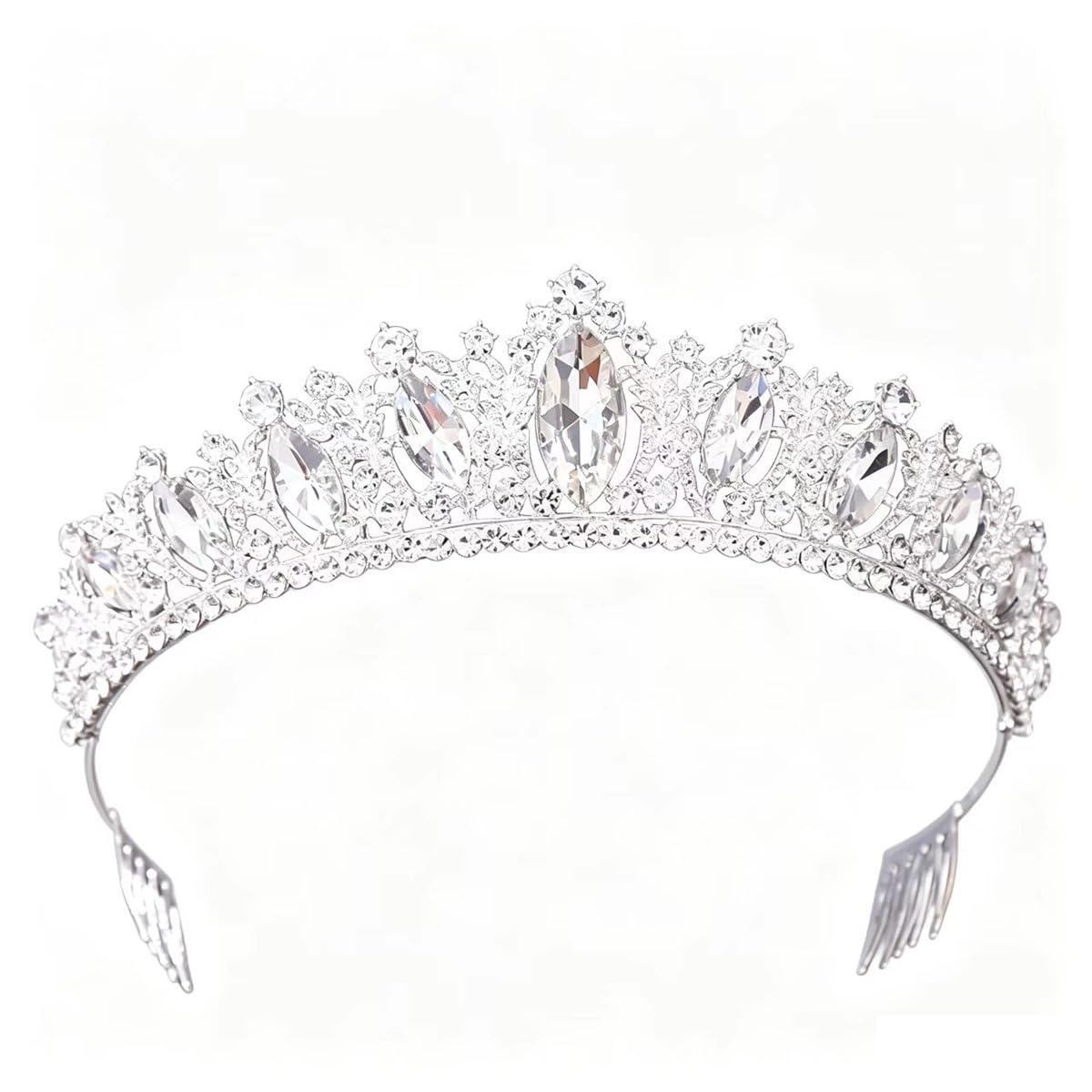 New Crystal Crown Hair Comb Wedding Tiara Birthday Princess Headband