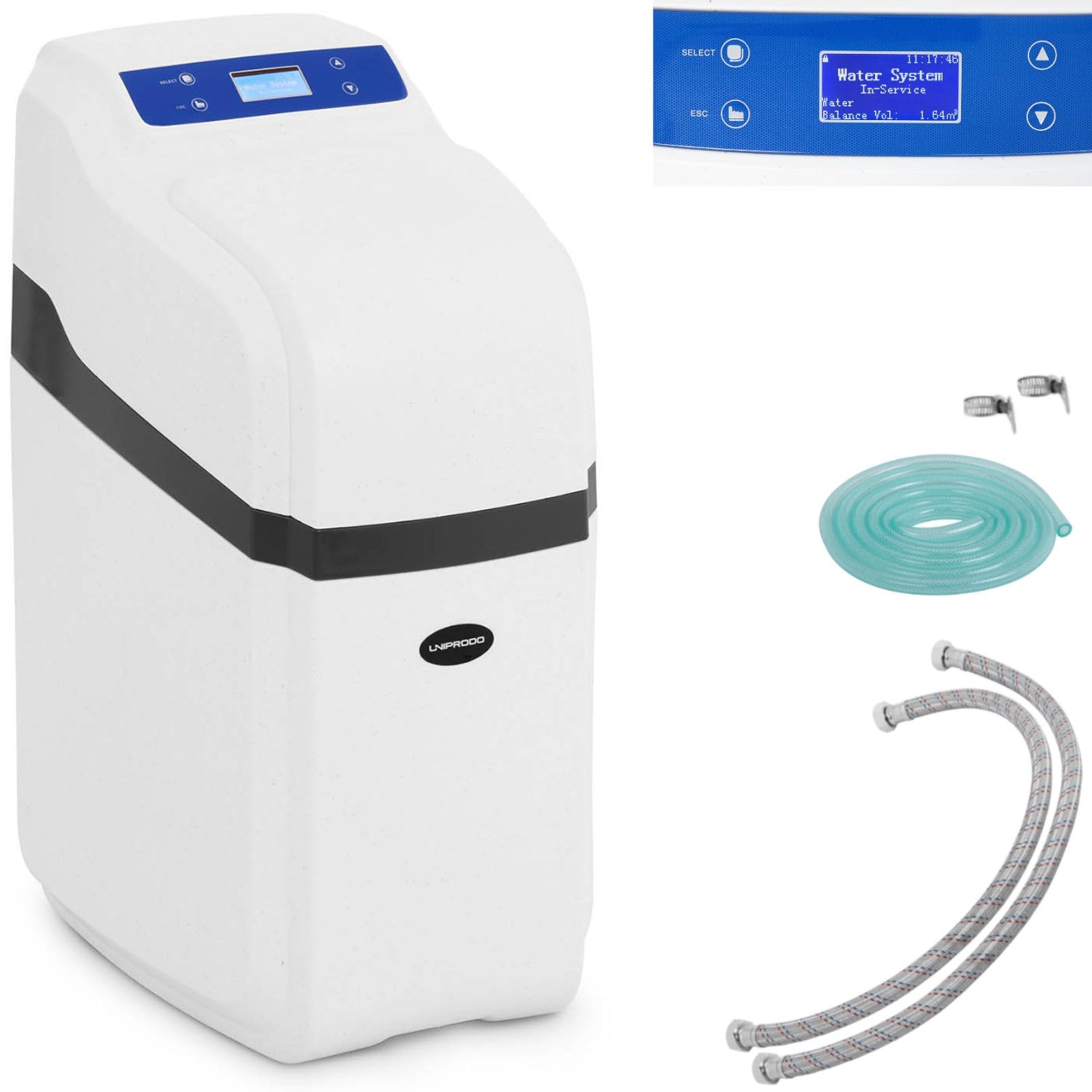 Addolcitore Acqua Decalcificatore per Acqua UNI_WATERSOFTENER_1000A (1-6 persone, 12 L, 1,4-2,6 m3/h)