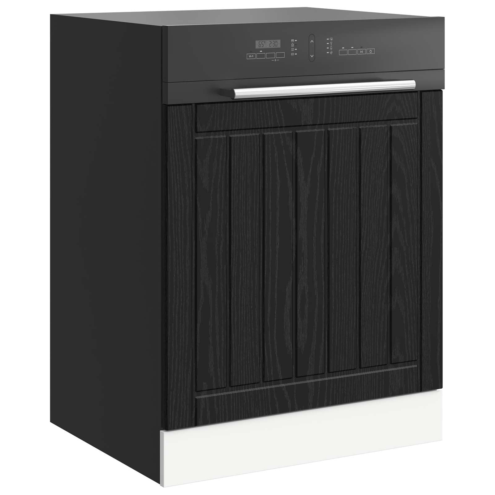 Lucca - Frontal para lavavajillas (60 x 1,5 x 57 cm, madera de roble negro, panel duradero para armario de cocina, armario inferior, armario superior con diseño moderno, espacio de