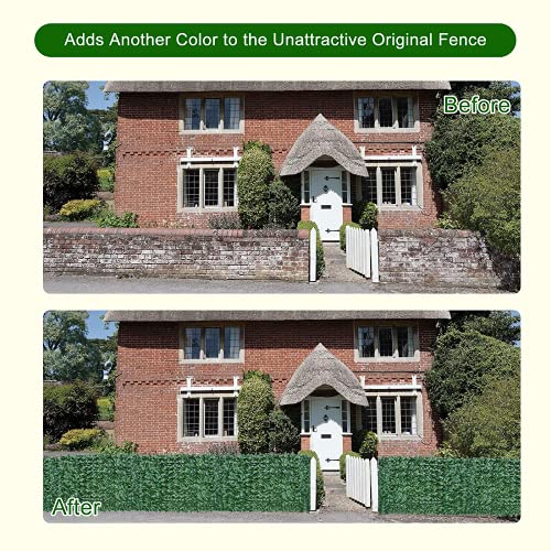 HUIMO Artificial Ivy Fence Screening 1 x 3m Artificial Hedge Roll & Plant Wall Panels Ivy Trellis Privacy Cover for Decorative Garden Backyard - Image 4