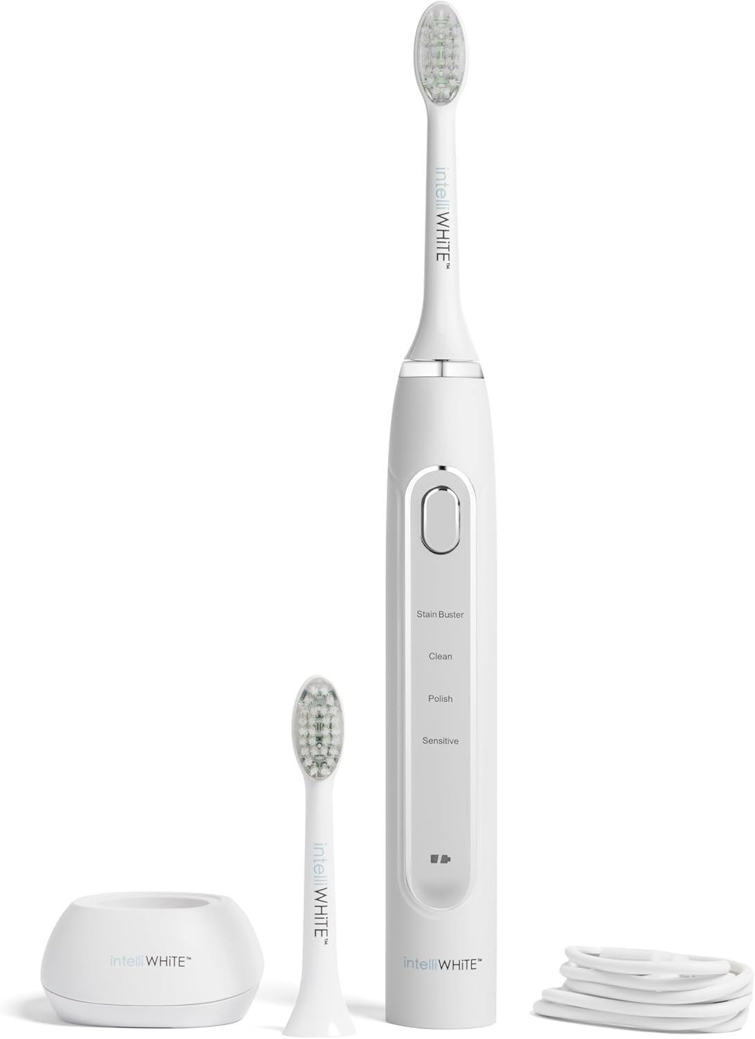 LUMICARE Dual LED Electric Toothbrush – Rechargeable Electric Toothbrush with Red & Blue LED Light Brush Head, 4 Cleaning Modes, 30-Second Interval Timer, Includes 1 Extra Brush Heads & Charging Base