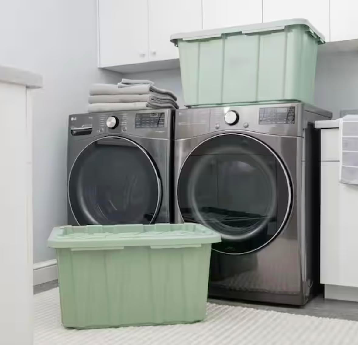 27 Gallon Storage Container in Versatile Green (4-Pack) OD41451