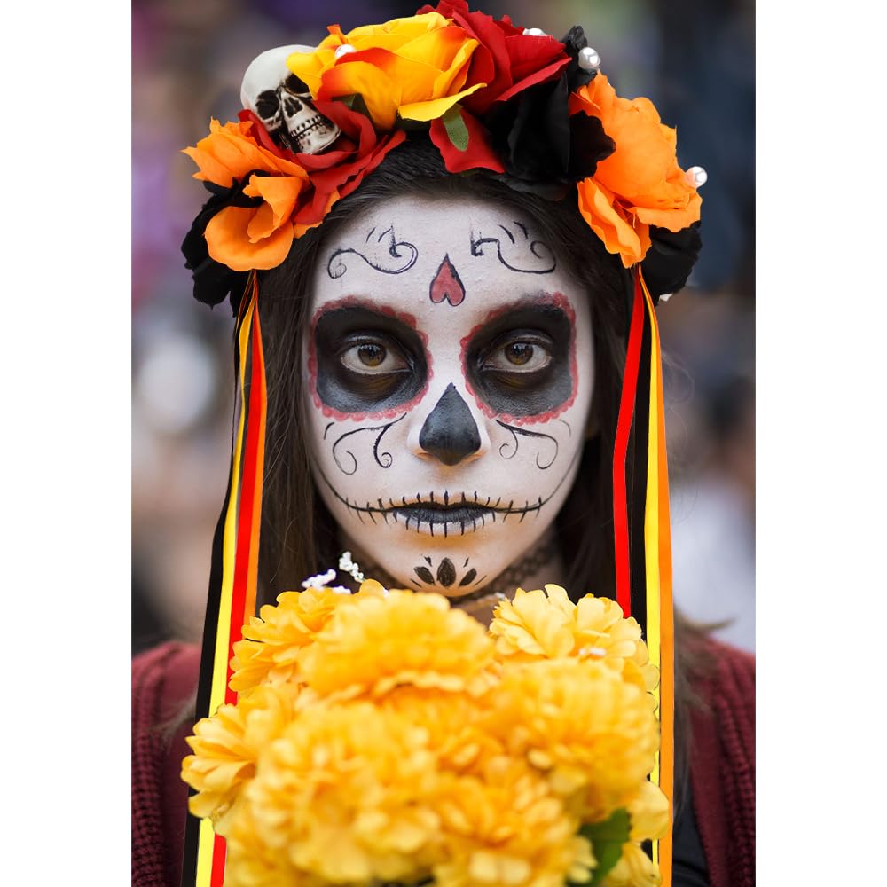 Diadema Dia De Los Muertos Diadema Mexicana Día Muertos Atoden - Corona Flores Arcoíris, Mujer Corona Floral Arcoíris Diadema Dia De Los Muertos Diadema Mexicana Día Muertos Atoden - Corona Flores Arcoíris, Mujer Corona Floral Arcoíris
